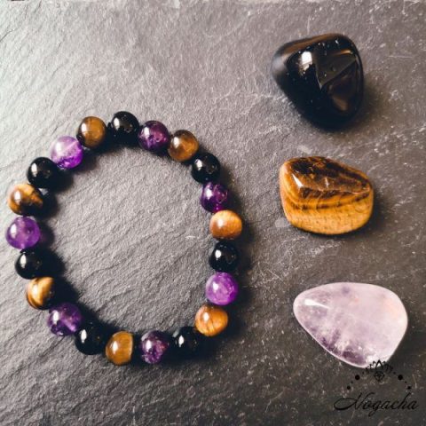 bracelet-pierres-protection-oeil-de-tigre-obsidienne-amethyste